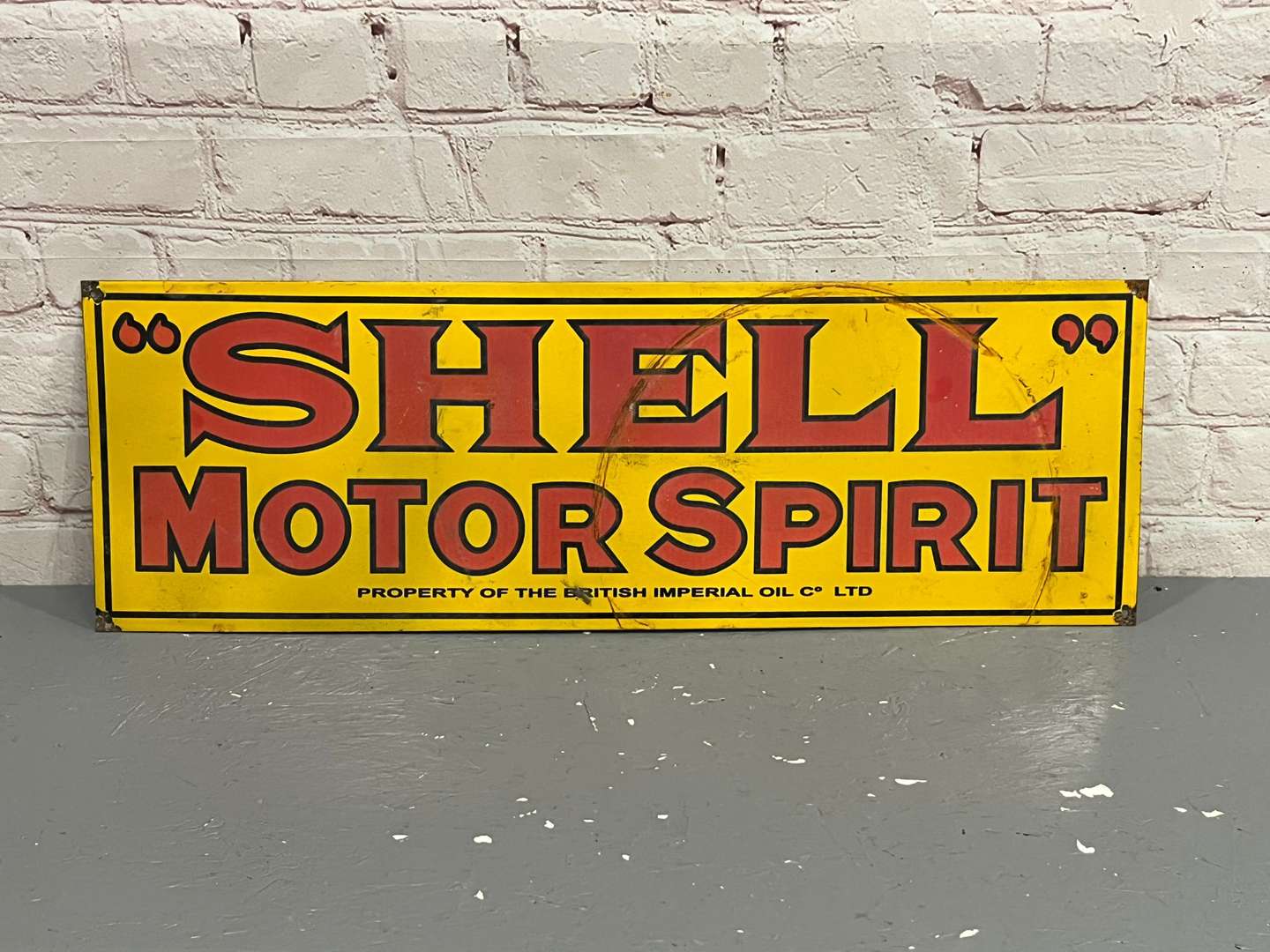 <p>Shell Motor Spirit Enamel Sign</p>