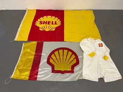 Shell Road Flags Shell Liveried Flags and Over Coat (3) | Sat 11 April Automobilia & Sun ...
