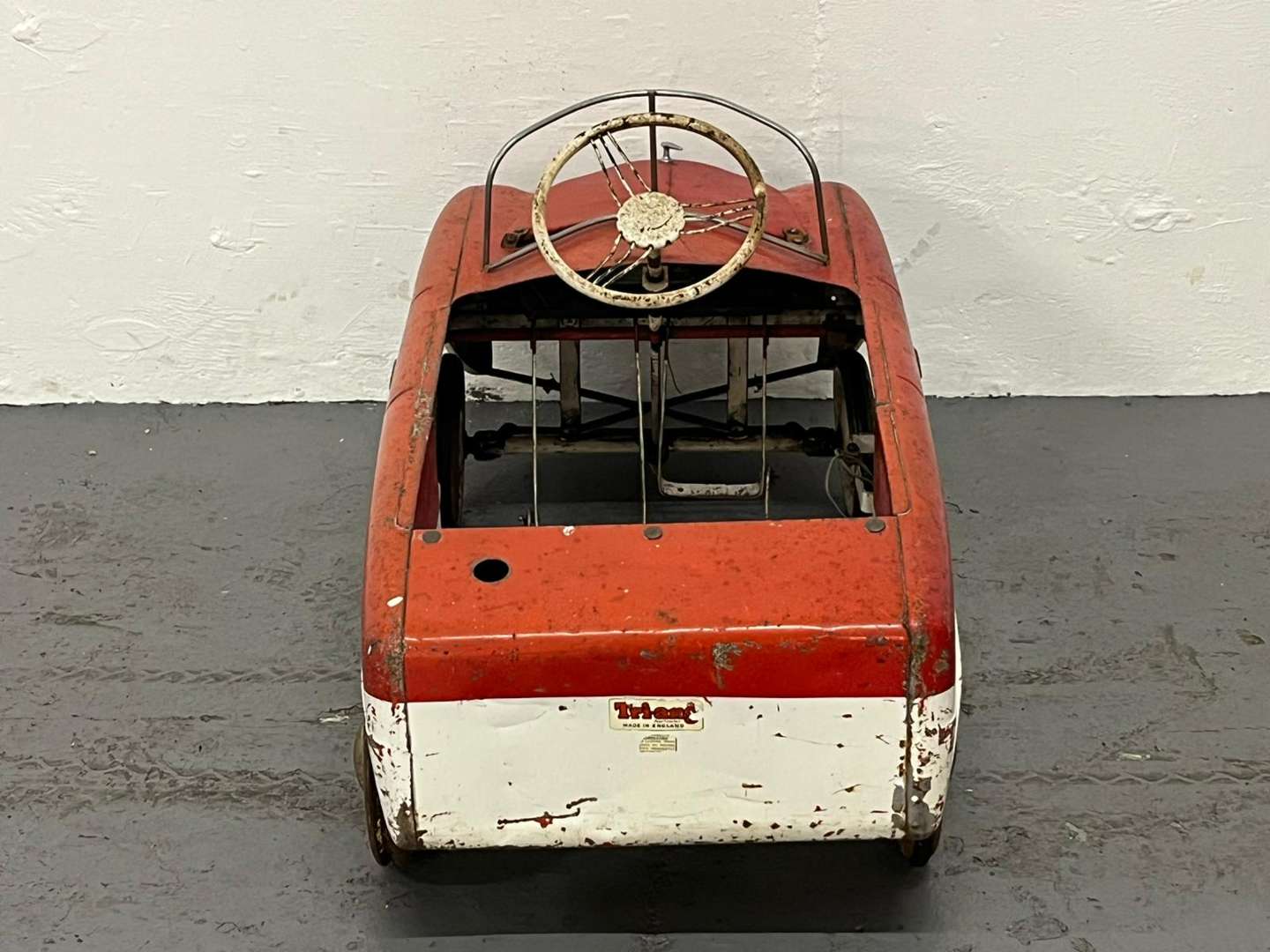 <p>Tri-ang Tin Plated Childs Pedal Car</p>