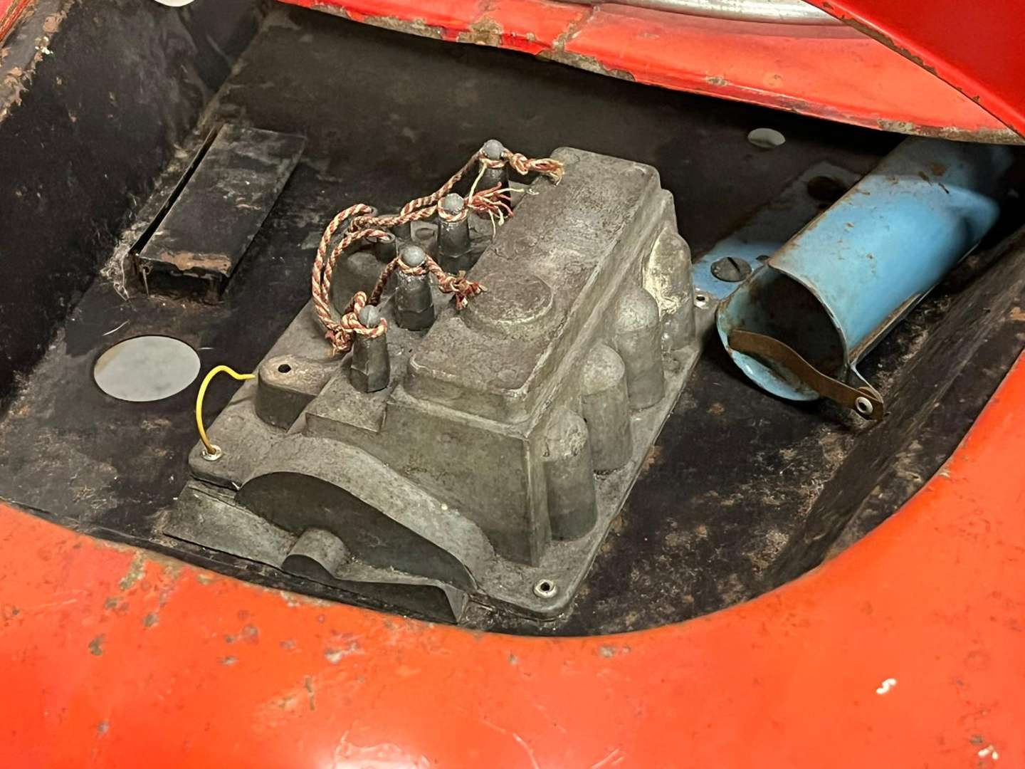 <p>Tri-ang Tin Plated Childs Pedal Car</p>