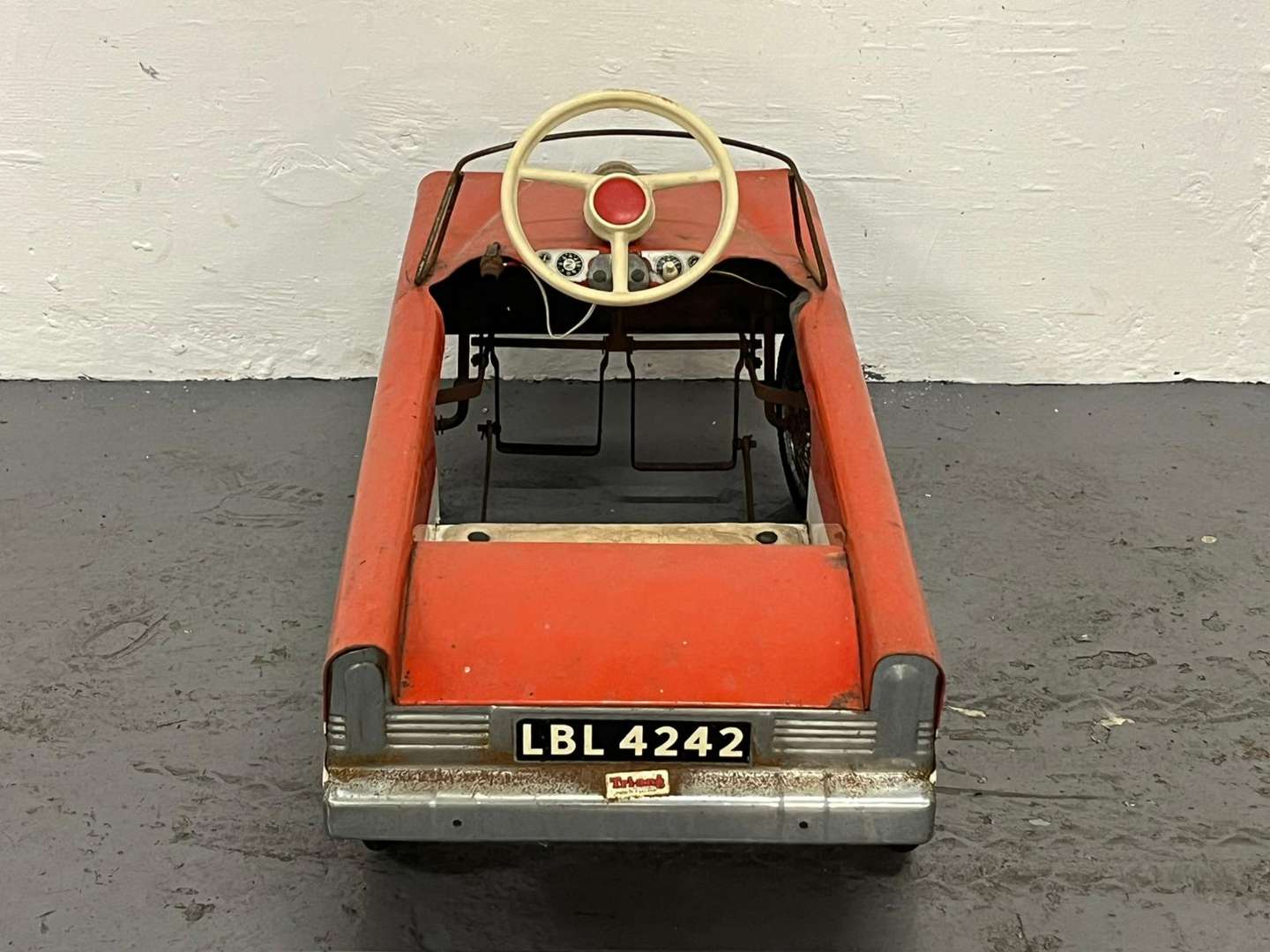 <p>Tri-ang Tin Plated Childs Pedal Car</p>