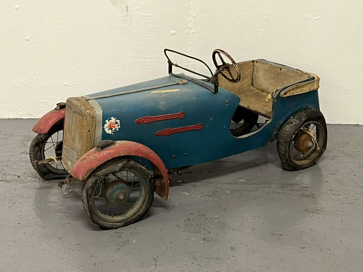 <p>Wooden Framed Childs Vintage Pedal Car</p>