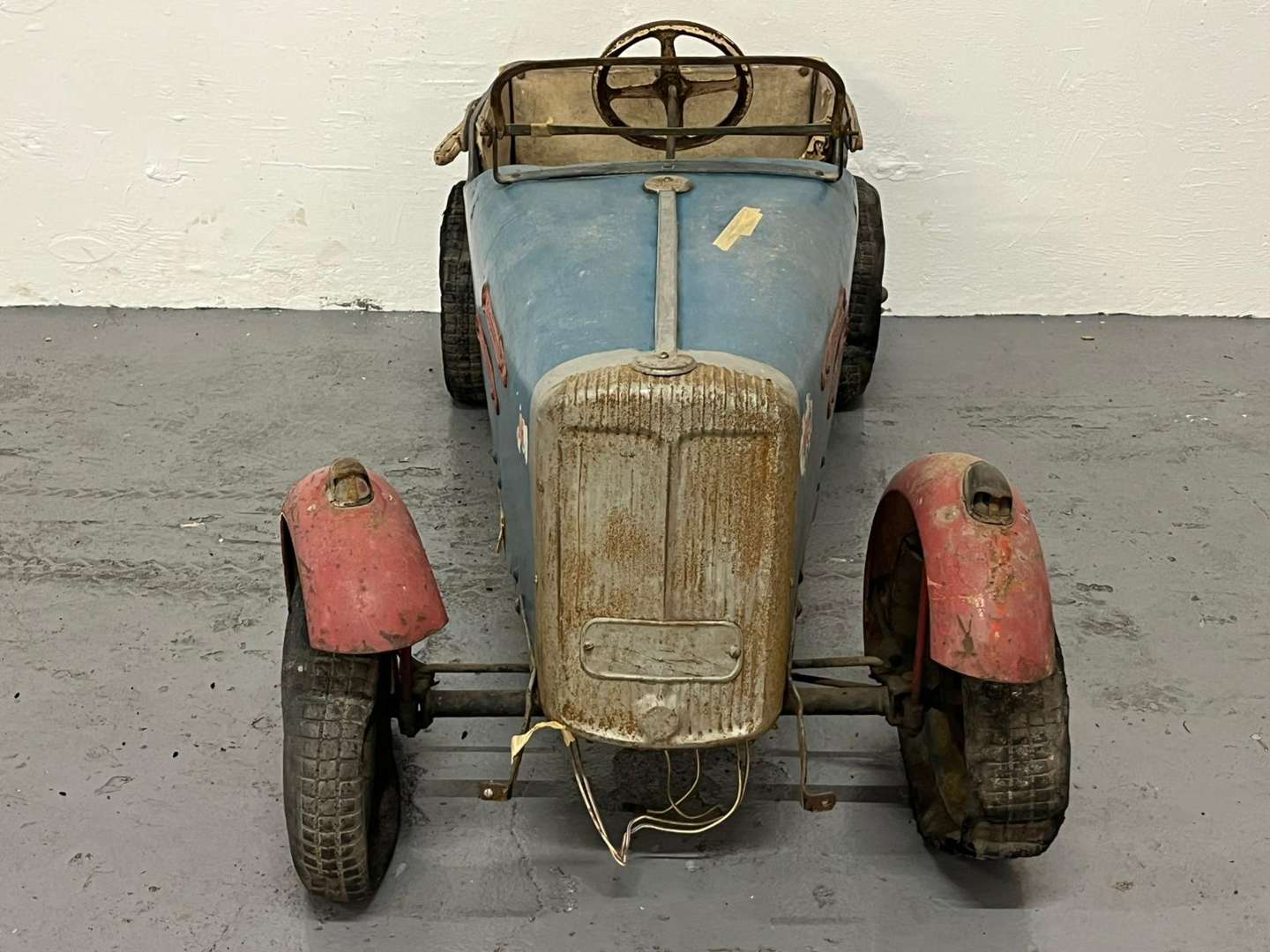 <p>Wooden Framed Childs Vintage Pedal Car</p>