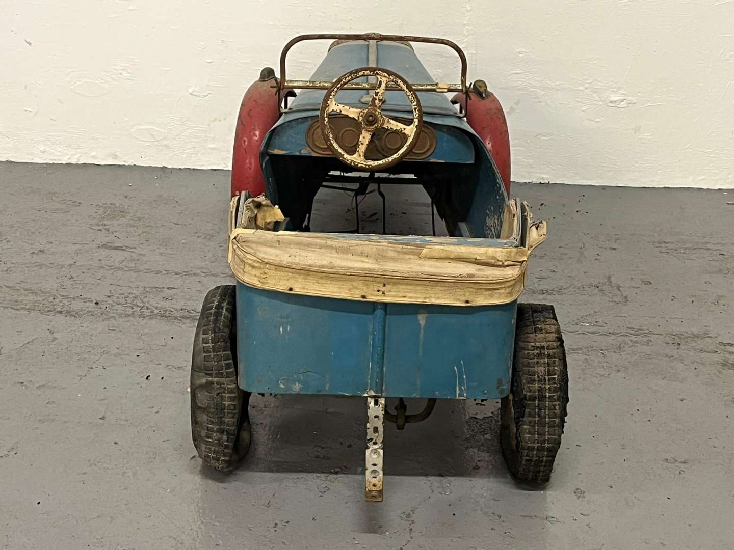 <p>Wooden Framed Childs Vintage Pedal Car</p>