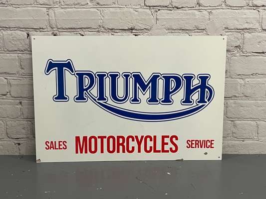 Triumph Motorcycles Metal Sign | Sat 11 April Automobilia & Sun 12 ...