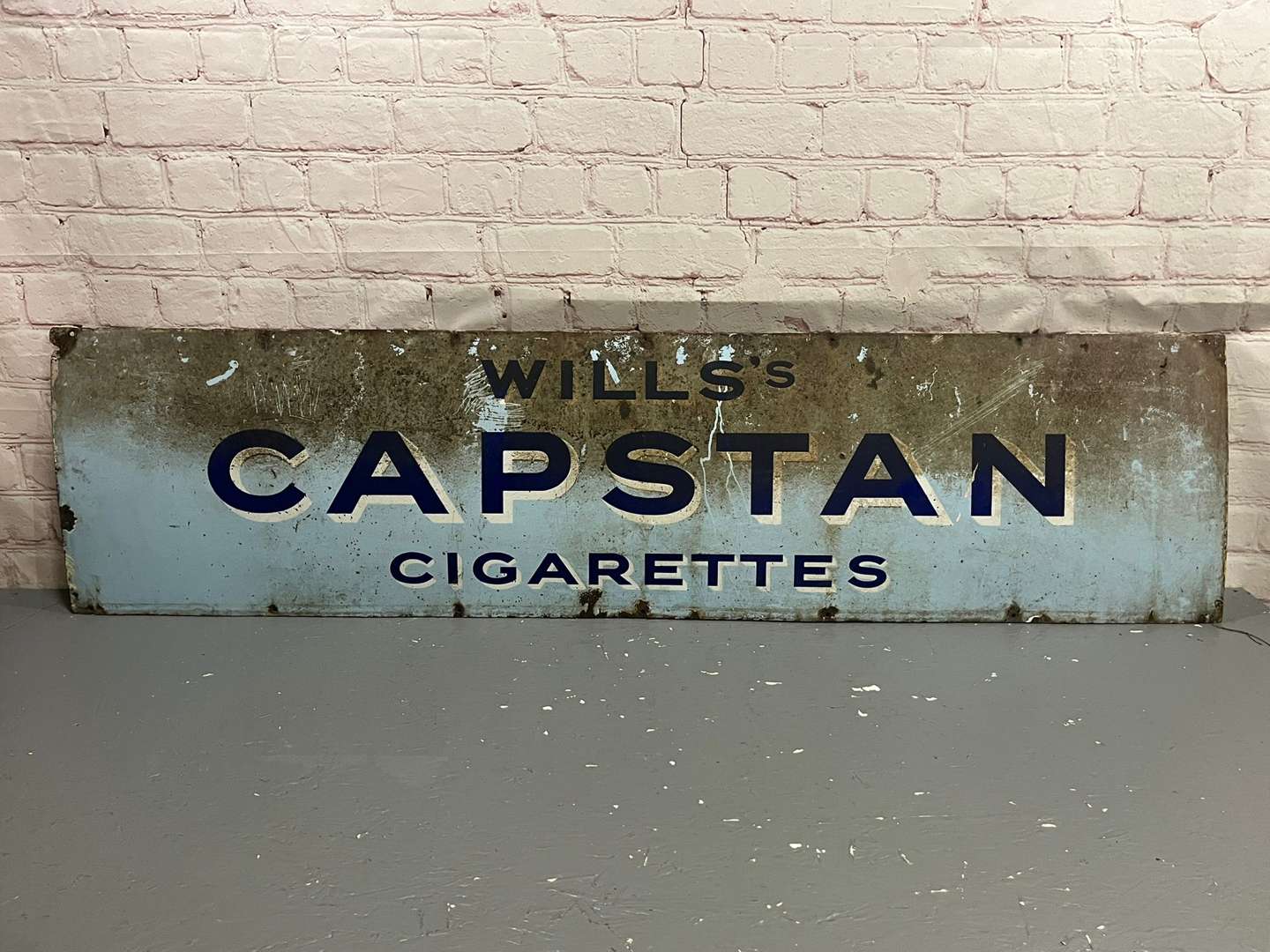 <p>Wills's Capstan Cigarettes Enamel Sign</p>
