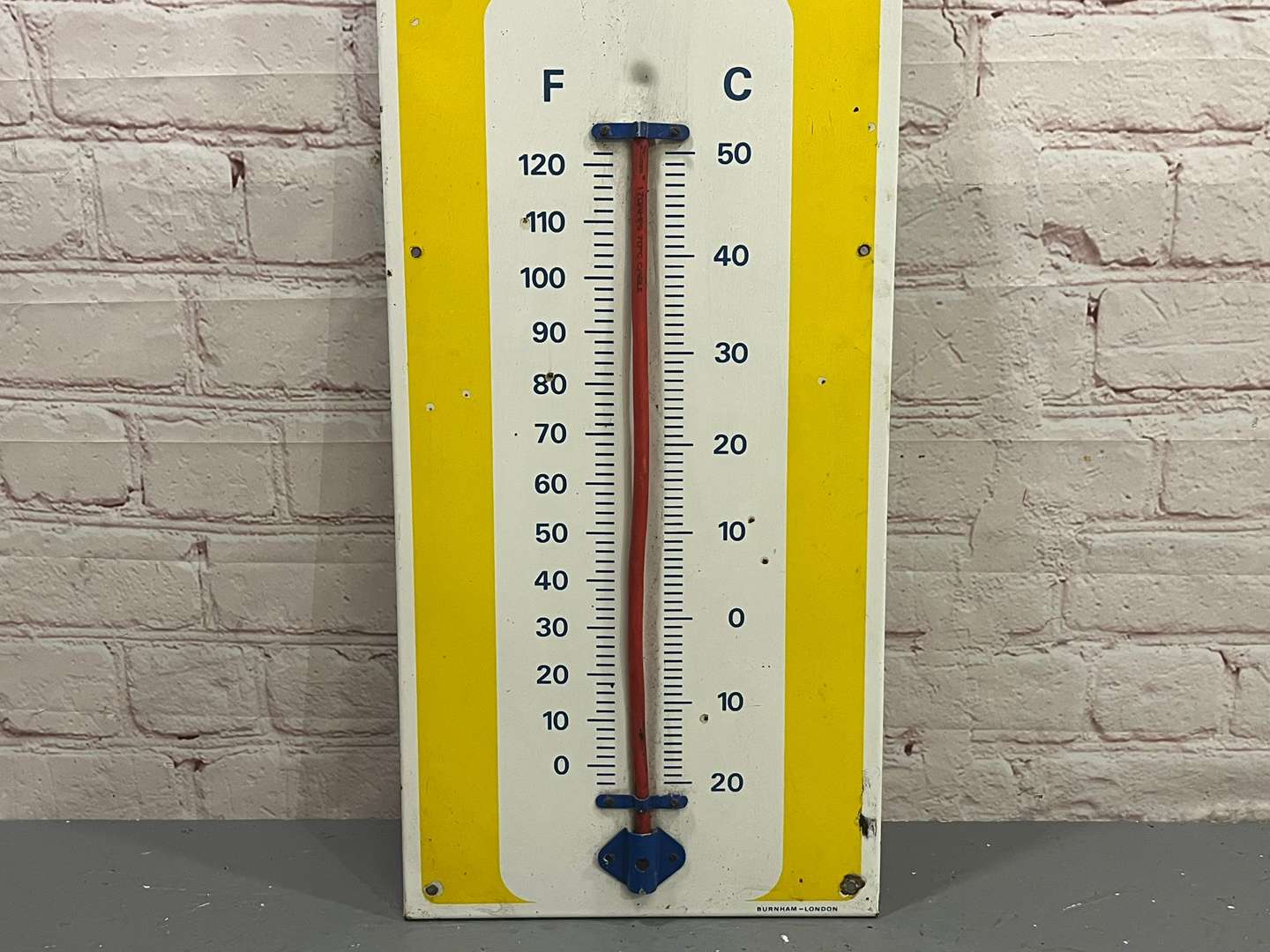 <p>Duckhams Q20-50 Enamel Thermometer Sign a/f</p>