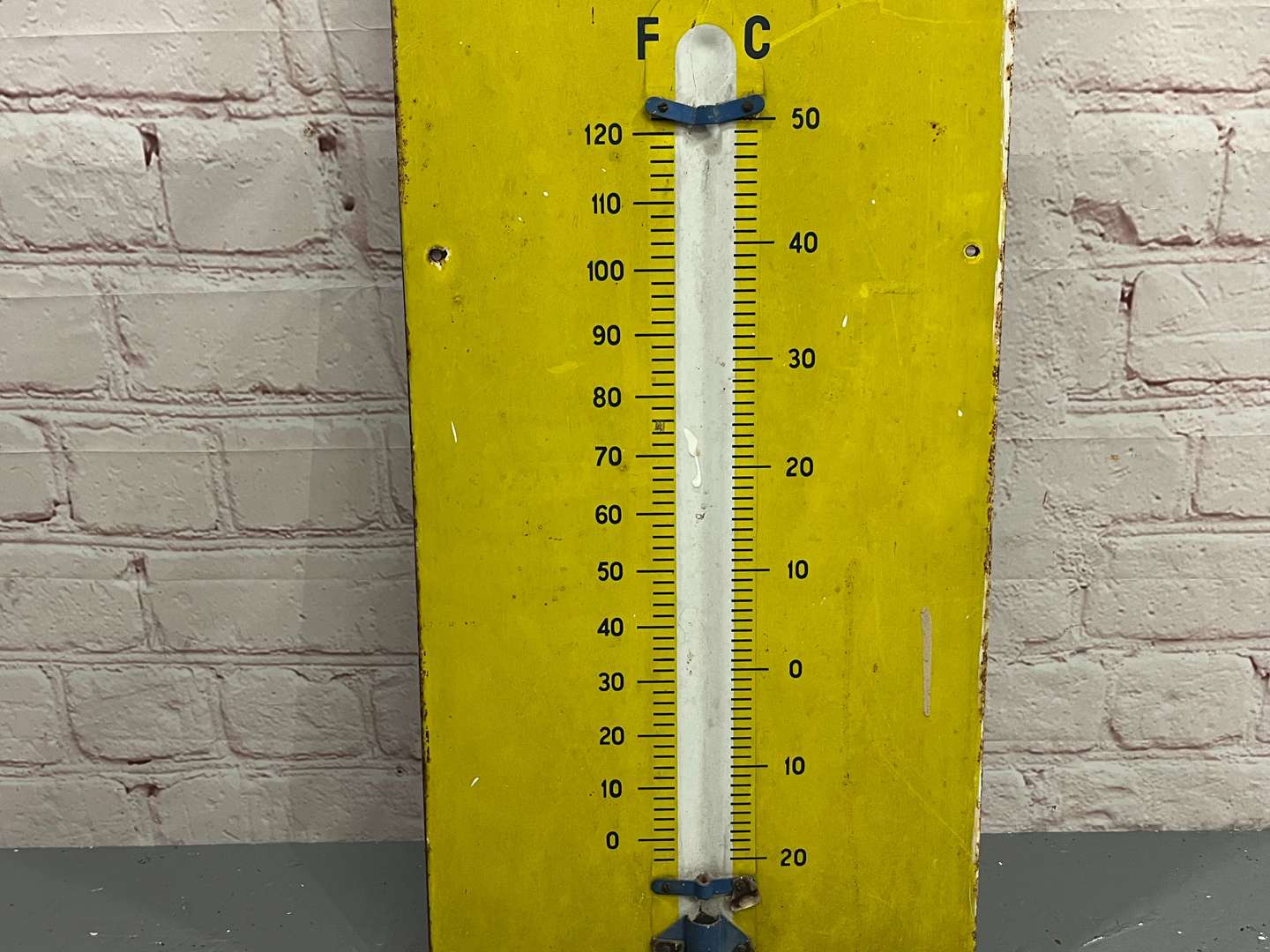 <p>Duckhams Q20-50 Enamel Thermometer Sign a/f</p>