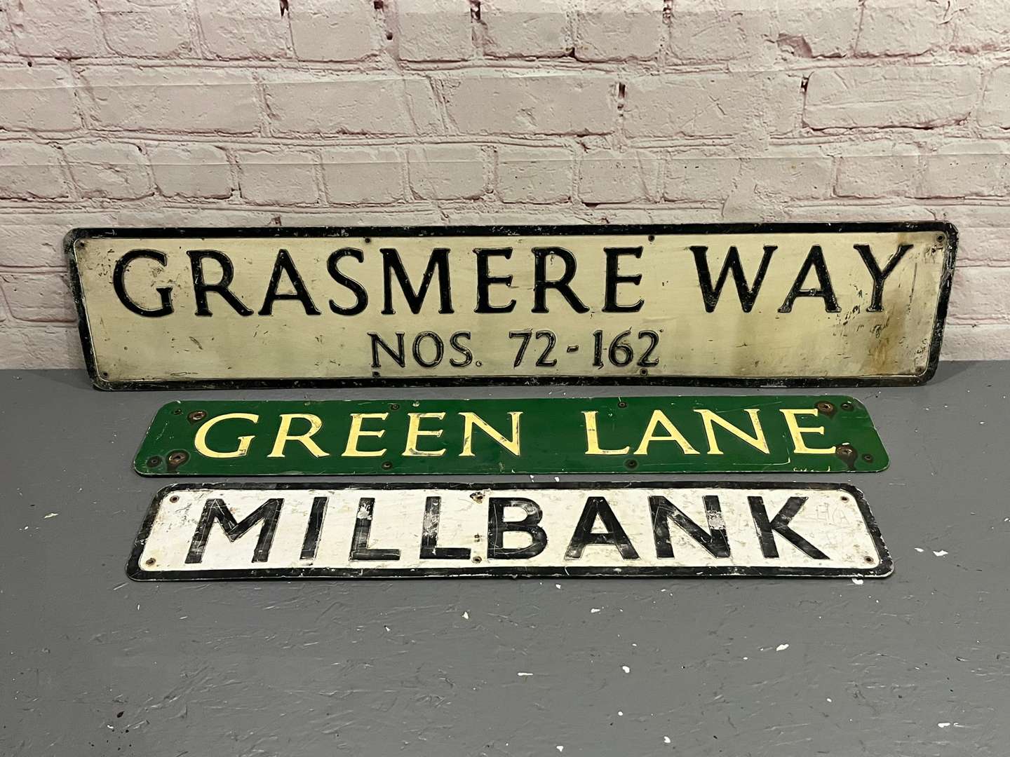 <p>Three Original Street Signs</p>