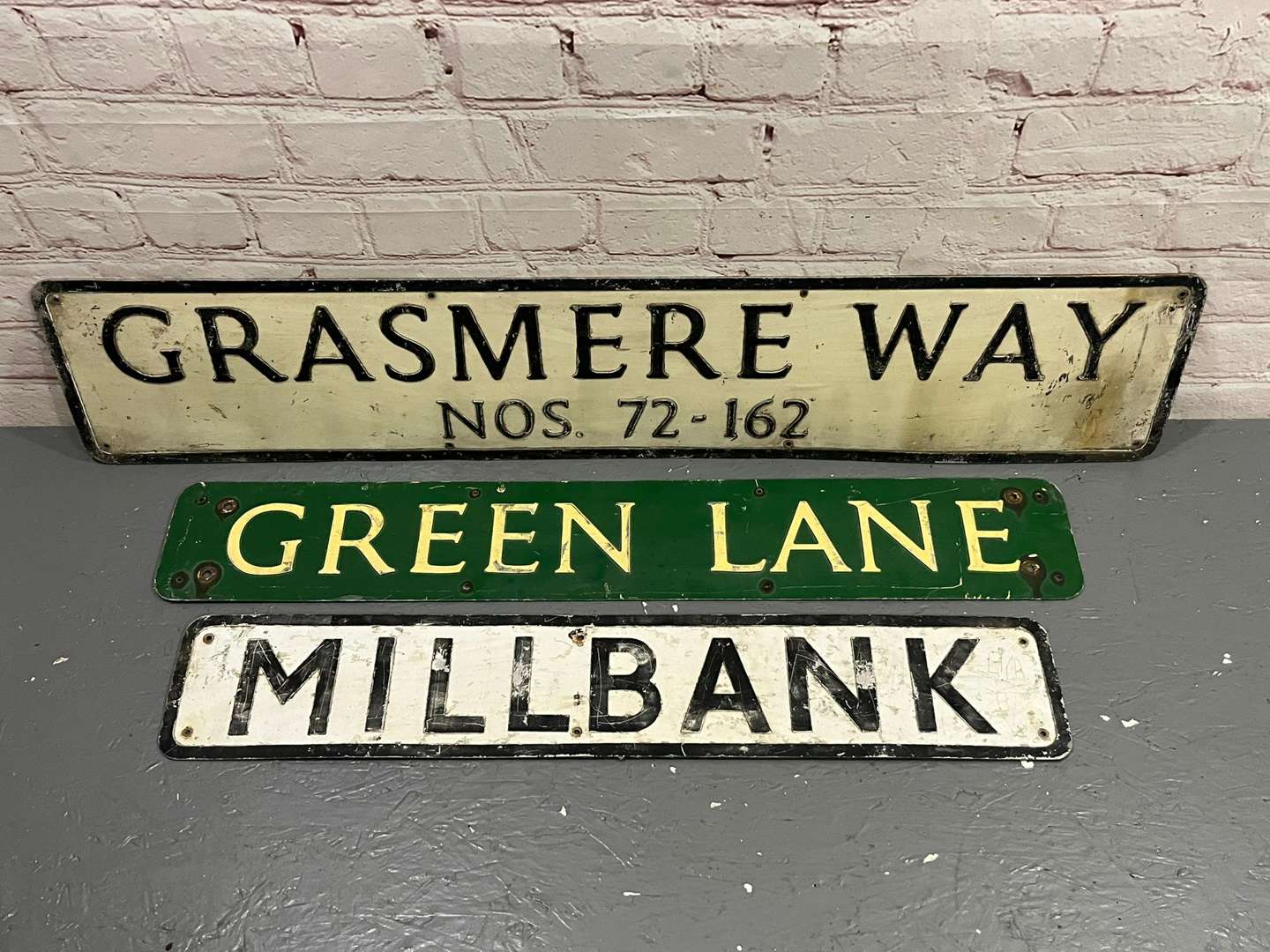 <p>Three Original Street Signs</p>