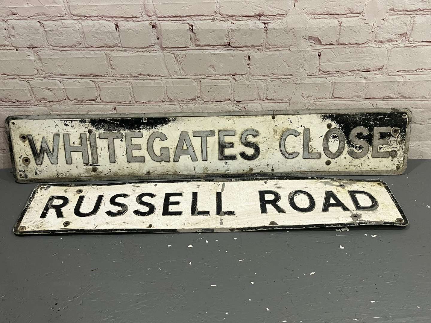 <p>Two Original Street Signs</p>