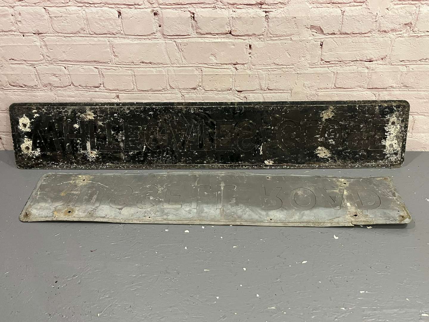 <p>Two Original Street Signs</p>