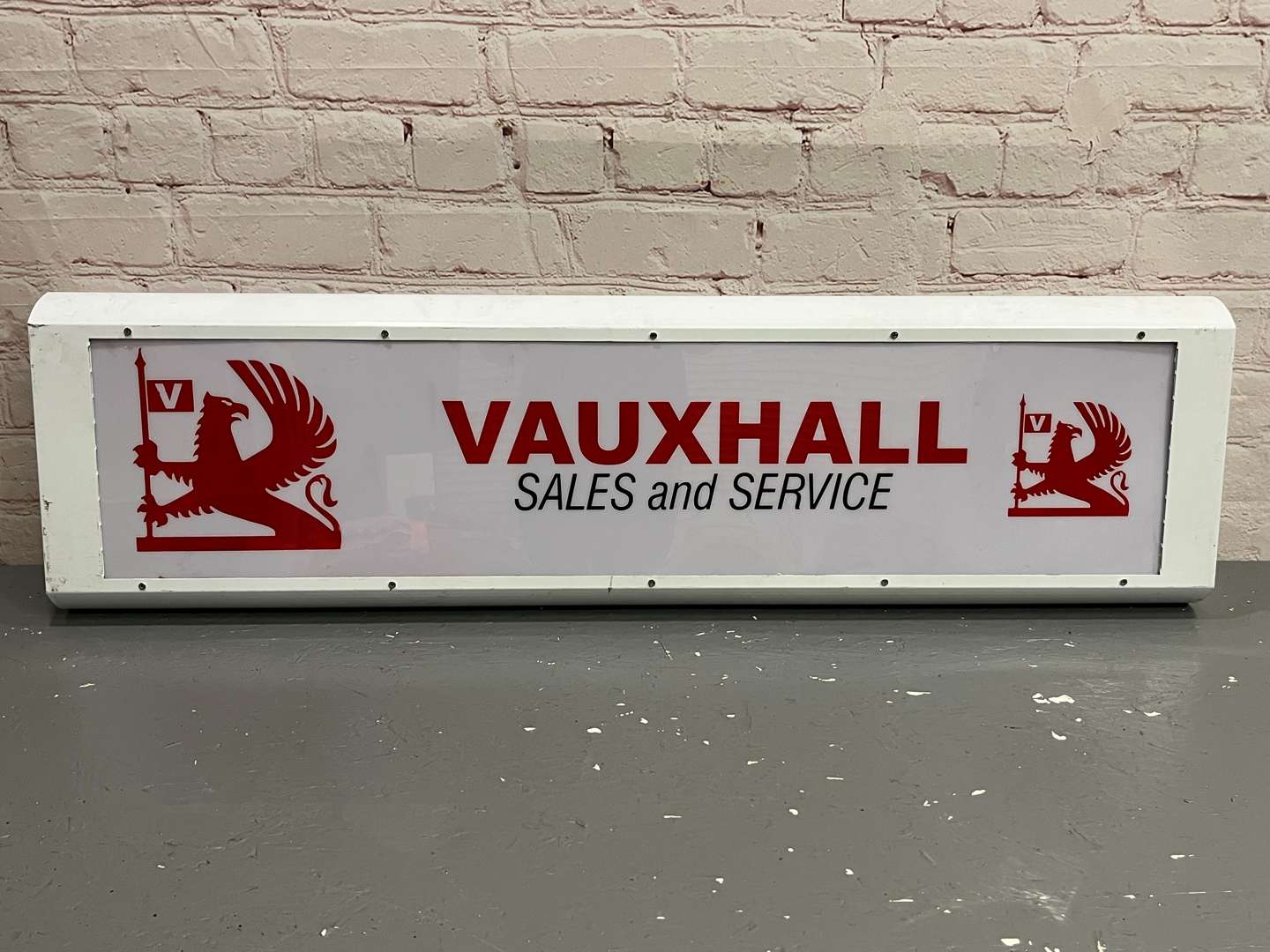 <p>Vauxhall Sales & Service Illuminated Sign</p>