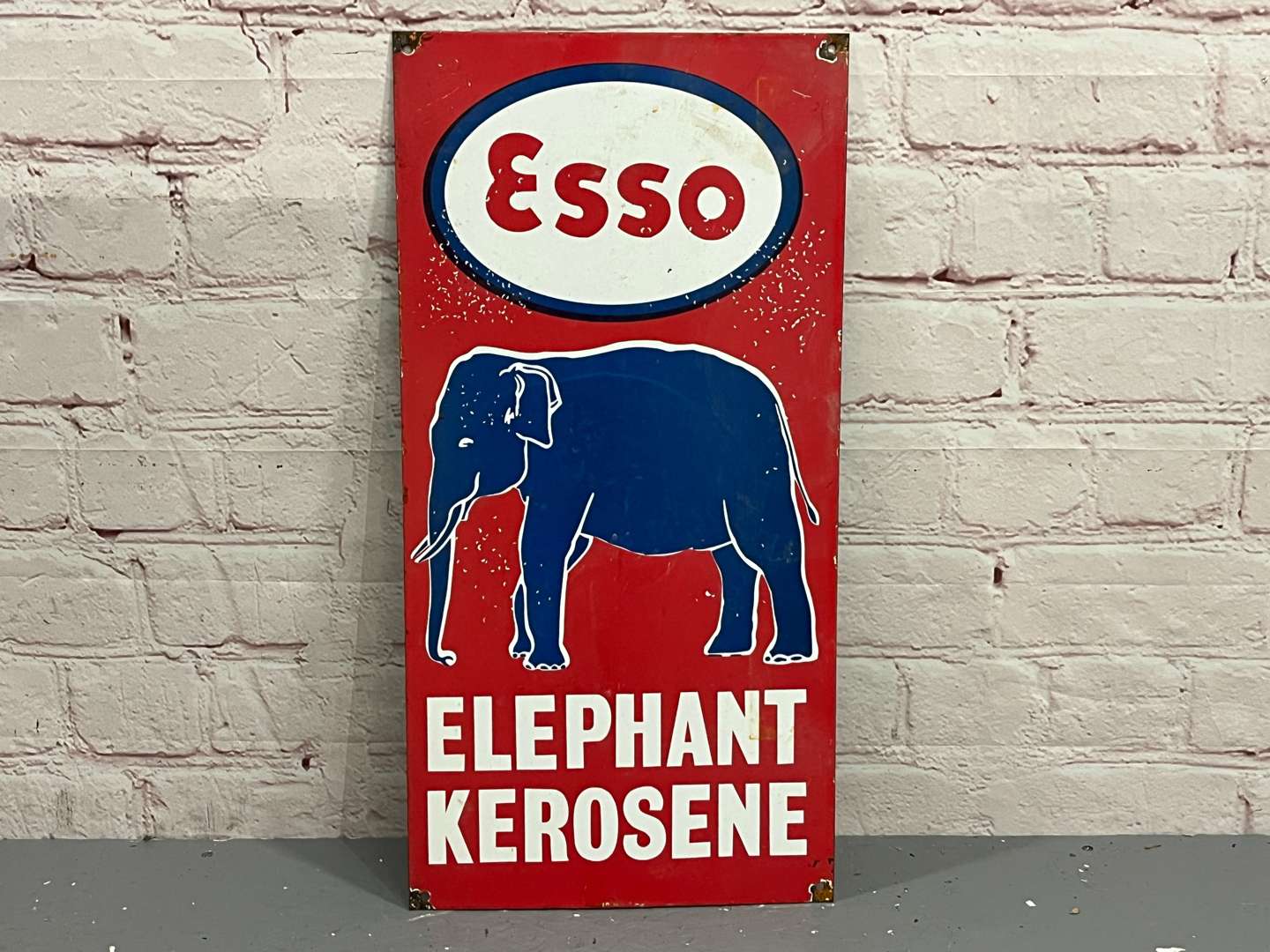 <p>Esso Elephant Kerosene Enamel Sign</p>