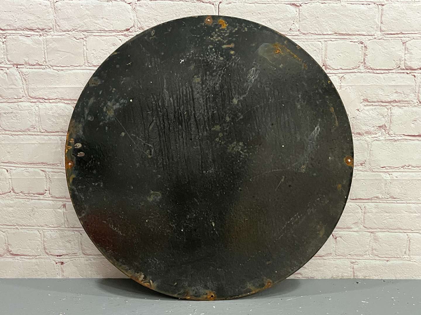 <p>Ford Benzol Authorized Distributor Circular Enamel Sign</p>