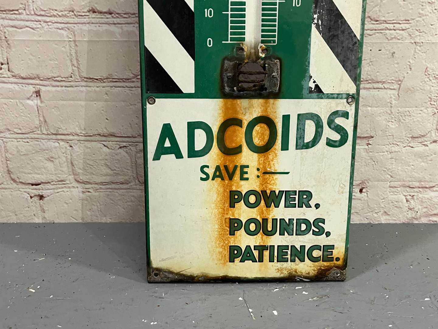 <p>Duckhams Adcoids Enamel Thermometer Enamel Sign a/f&nbsp;</p>