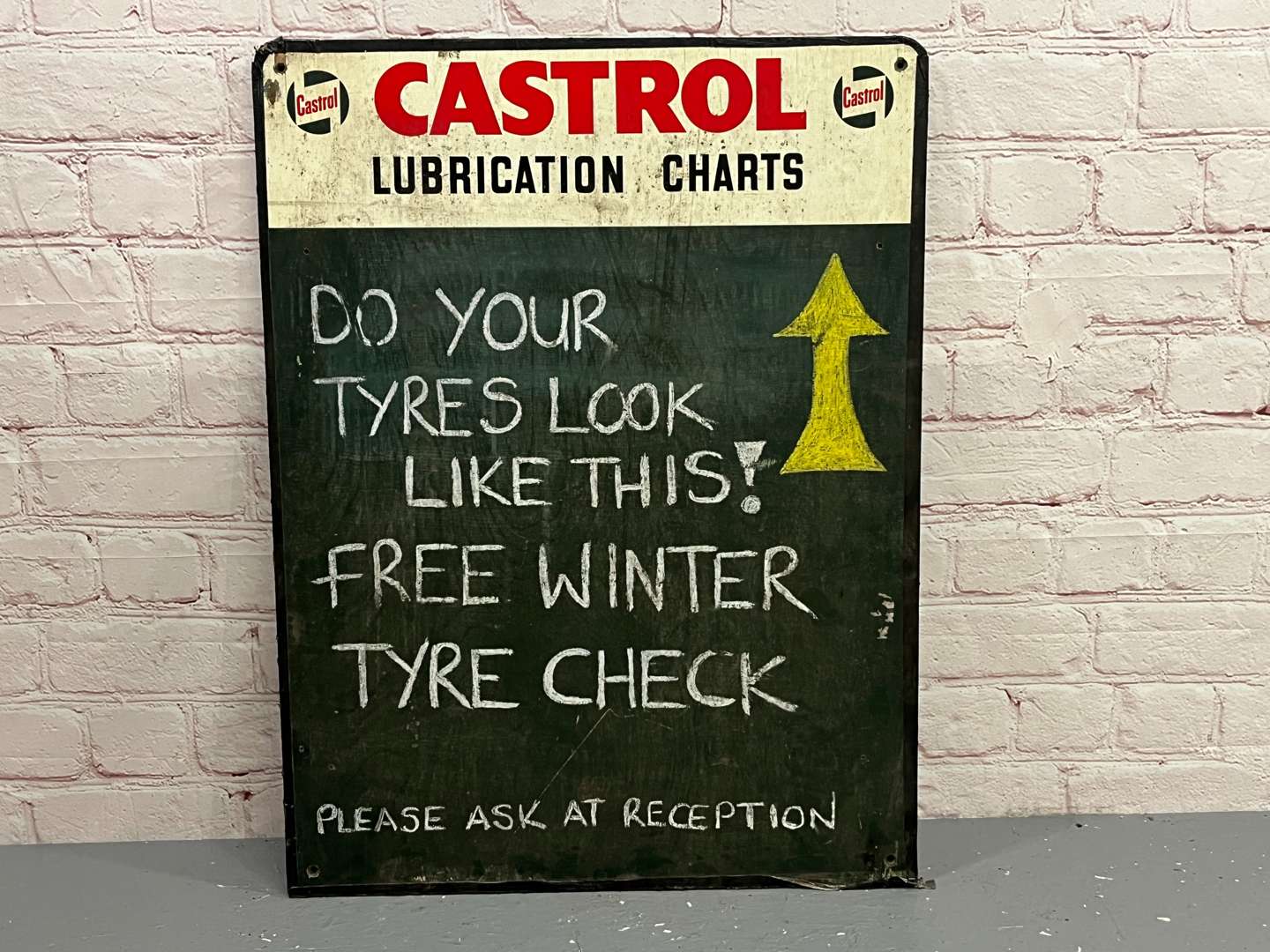 <p>Castrol Lubrication Chart Wooden Chalk Board&nbsp;</p>
