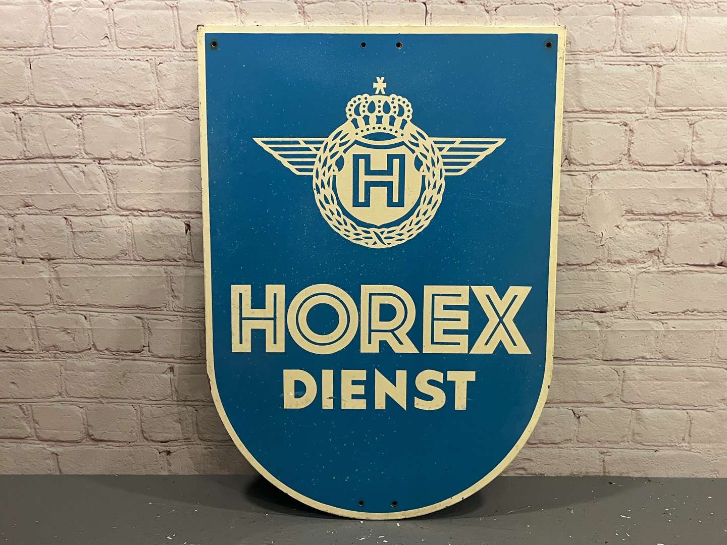 <p>Horex Dienst Painted Sign On Wooden Board</p>