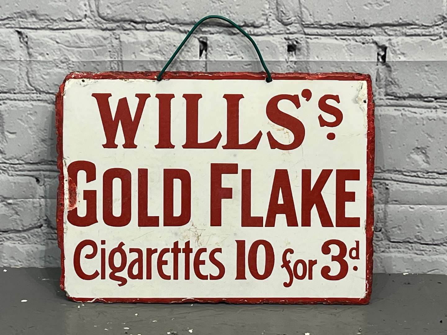 <p>Wills Gold Flake Cigarettes Enamel Sign</p>