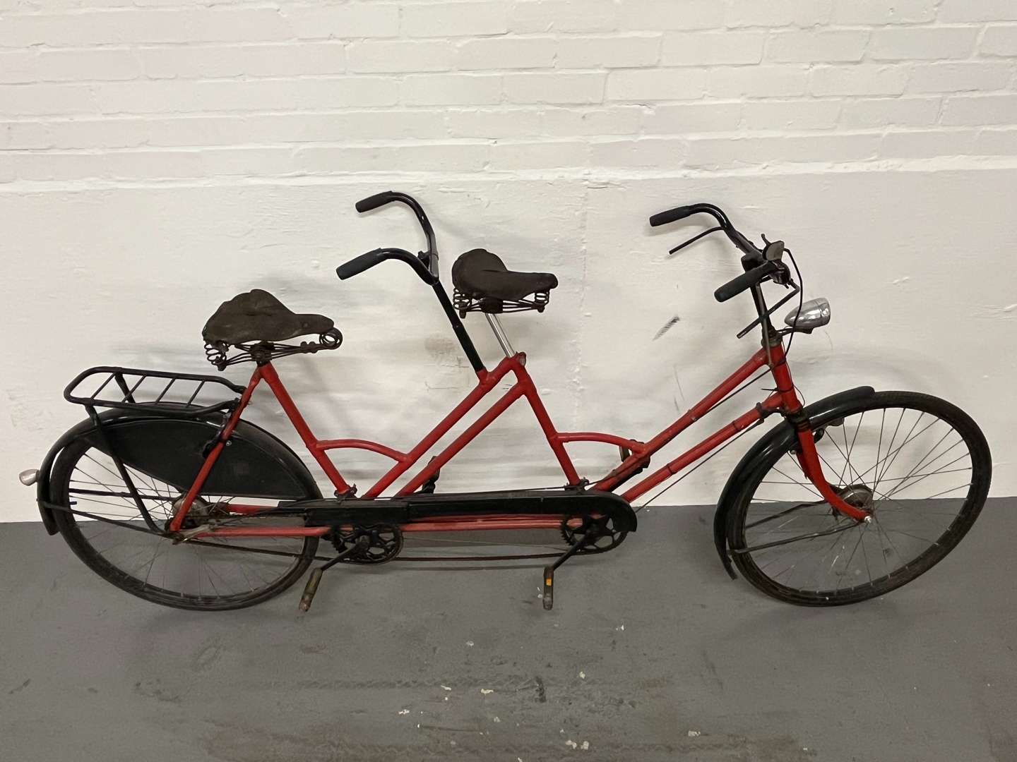 <p>Vintage Red Tandem Bicycle&nbsp;</p>
