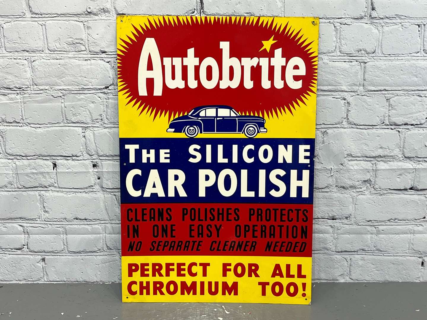 <p>Autobrite Aluminium The Silicone Car Polish Sign</p>
