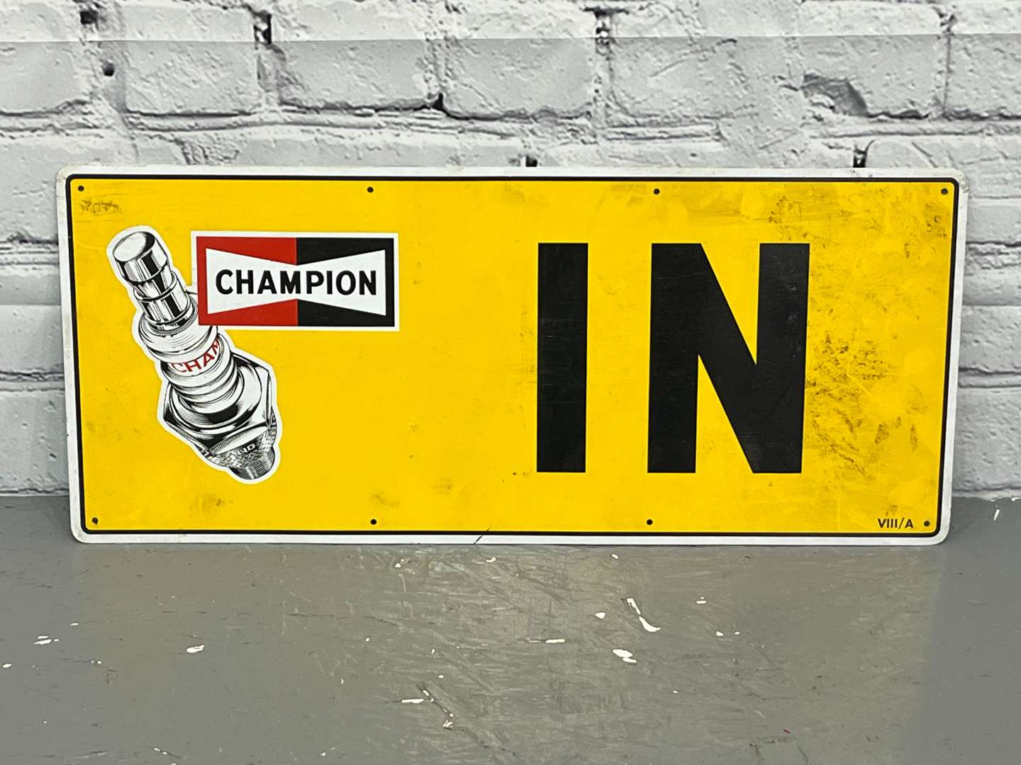 <p>Champion Spark Plug “IN” Aluminium Sign&nbsp;</p>