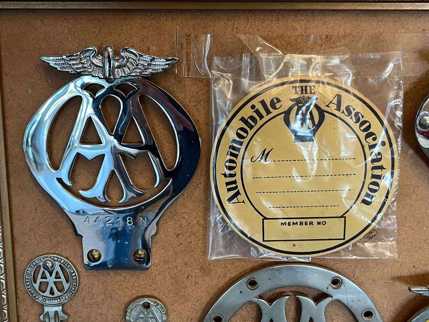 <p>Ten Framed AA Badges, To Include Stenson Cooke Etc</p>