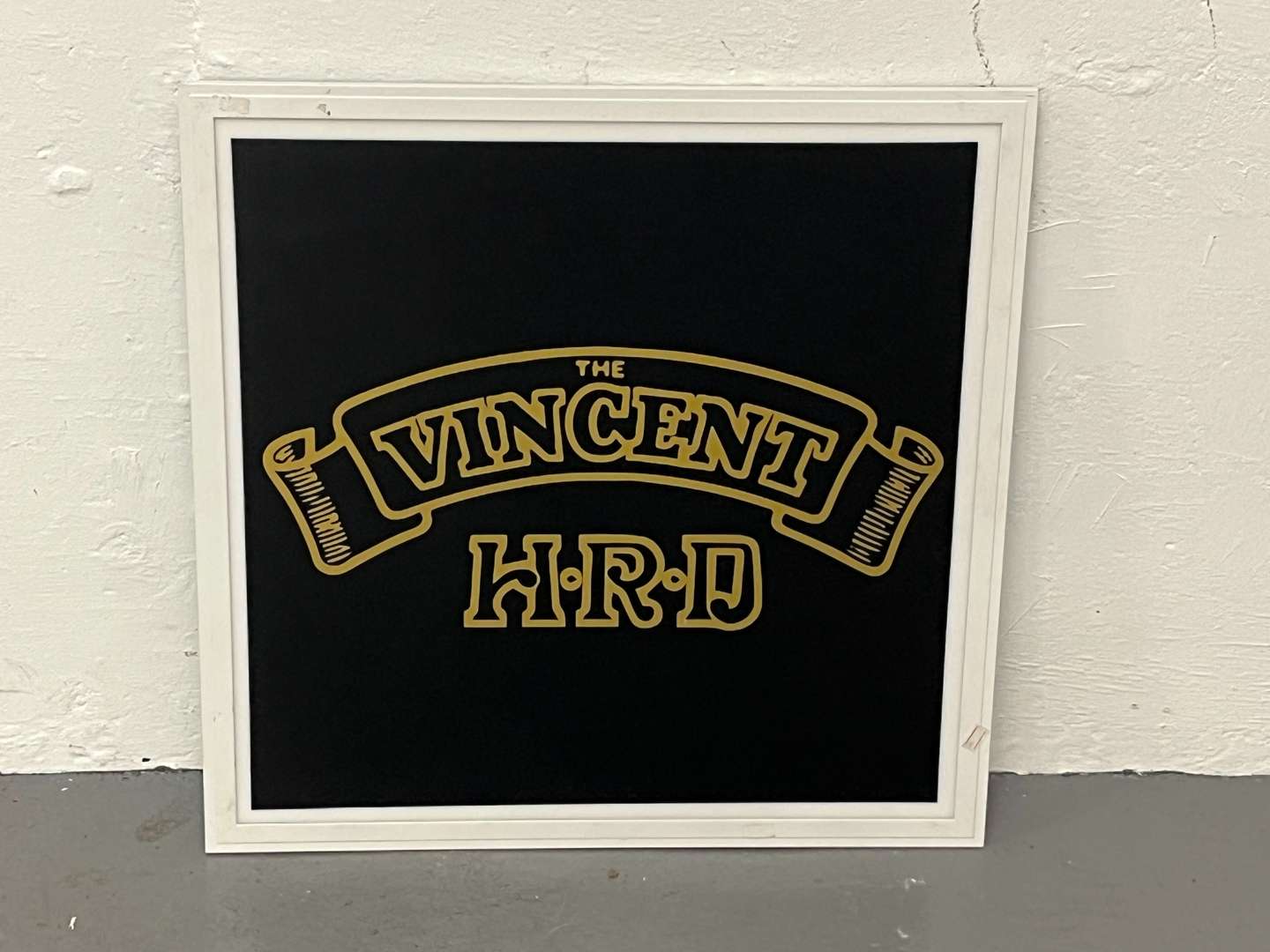 <p>The Vincent HRD Modern Slim Line Illuminated Sign&nbsp;</p>