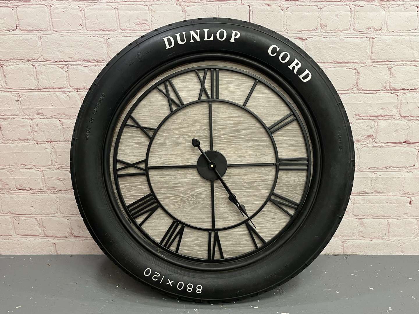 <p>Renault 1908 Dunlop Tyre Clock (From The Duke of Rutland) (ALL PROCEEDS TO CHARITY)</p>