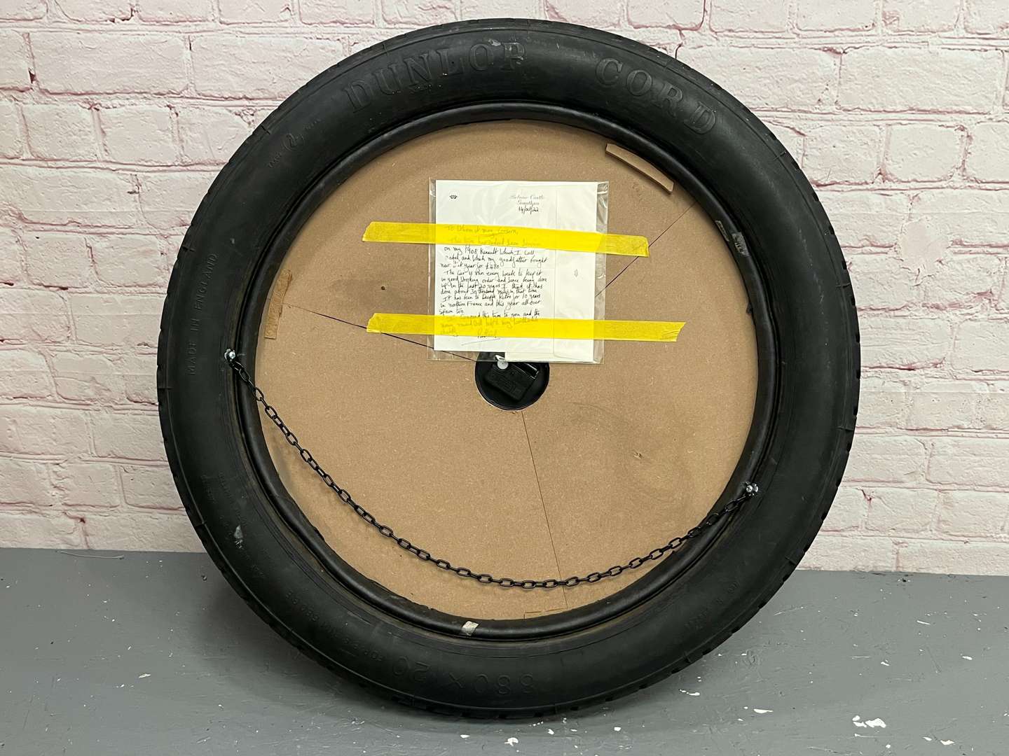 <p>Renault 1908 Dunlop Tyre Clock (From The Duke of Rutland) (ALL PROCEEDS TO CHARITY)</p>