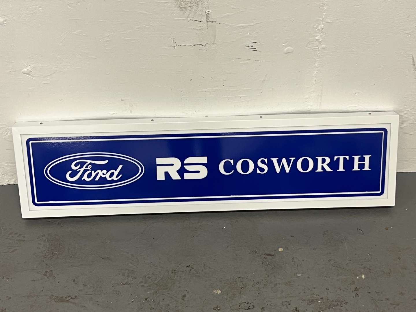 <p>Ford RS Cosworth Modern Metal Illuminated Sign</p>