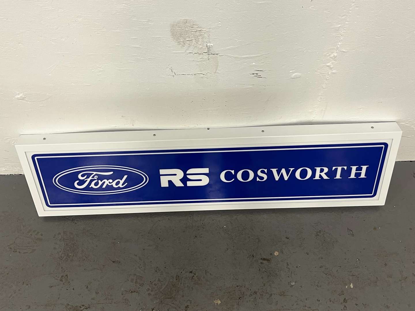 <p>Ford RS Cosworth Modern Metal Illuminated Sign</p>