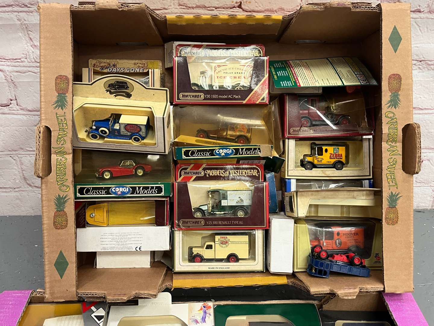 <p>Two Boxes of Model Cars</p>