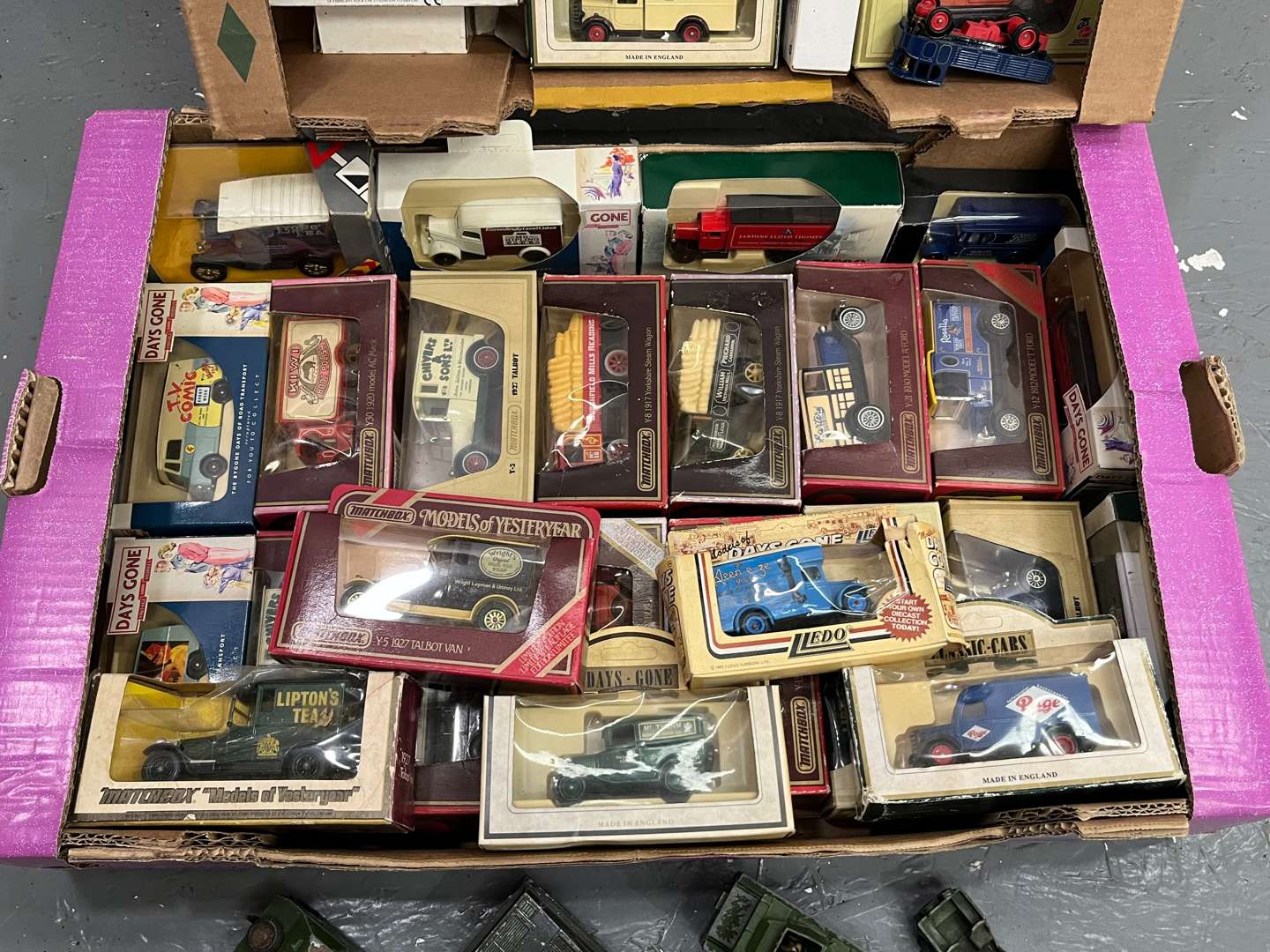 <p>Two Boxes of Model Cars</p>