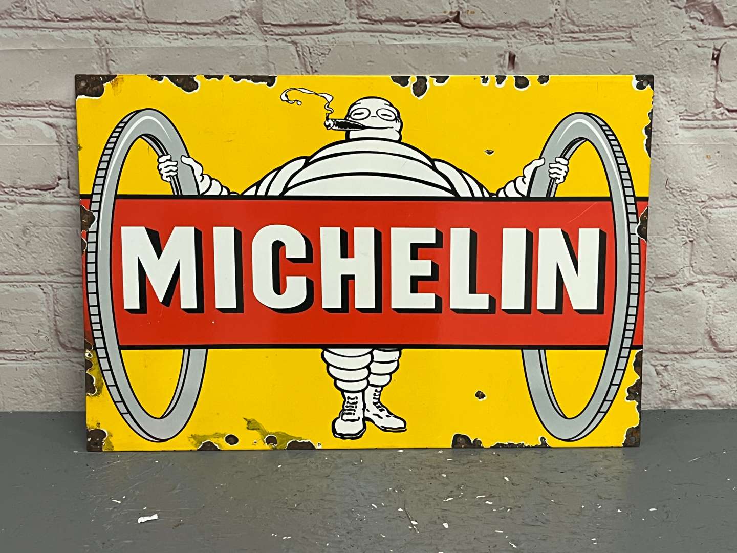 <p>Michelin Cycles Enamel Sign</p>