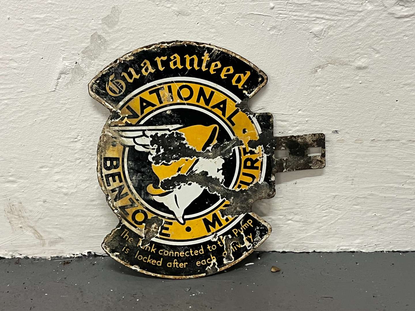 <p>National Benzole Mixture Petrol Pump Sign</p>