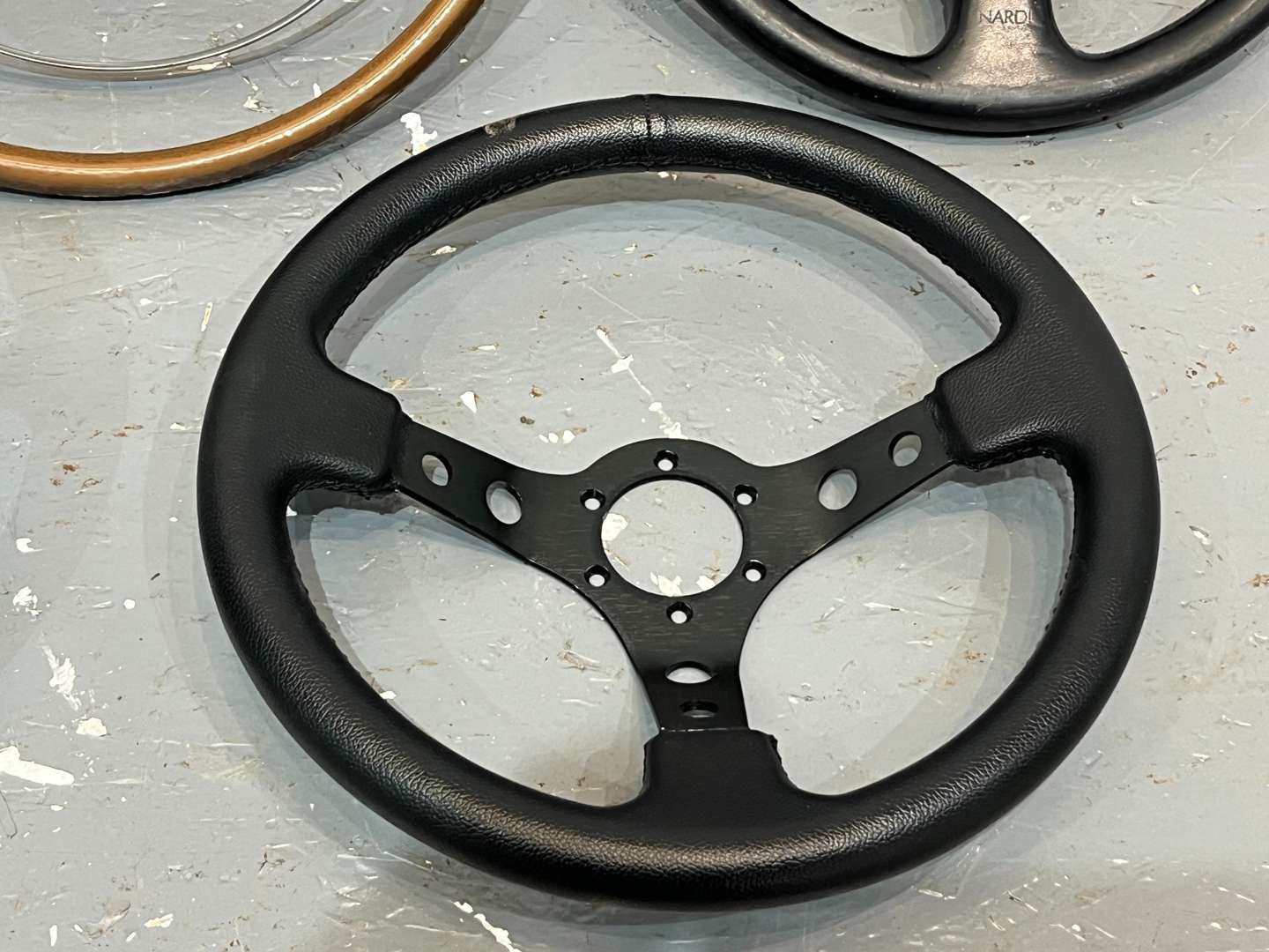 <p>Five Classic Car Steering Wheels</p>