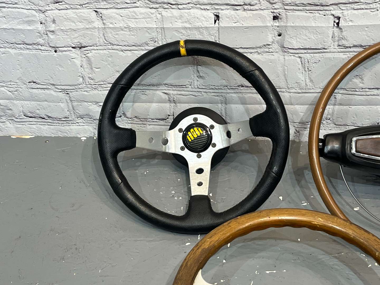 <p>Five Classic Car Steering Wheels</p>