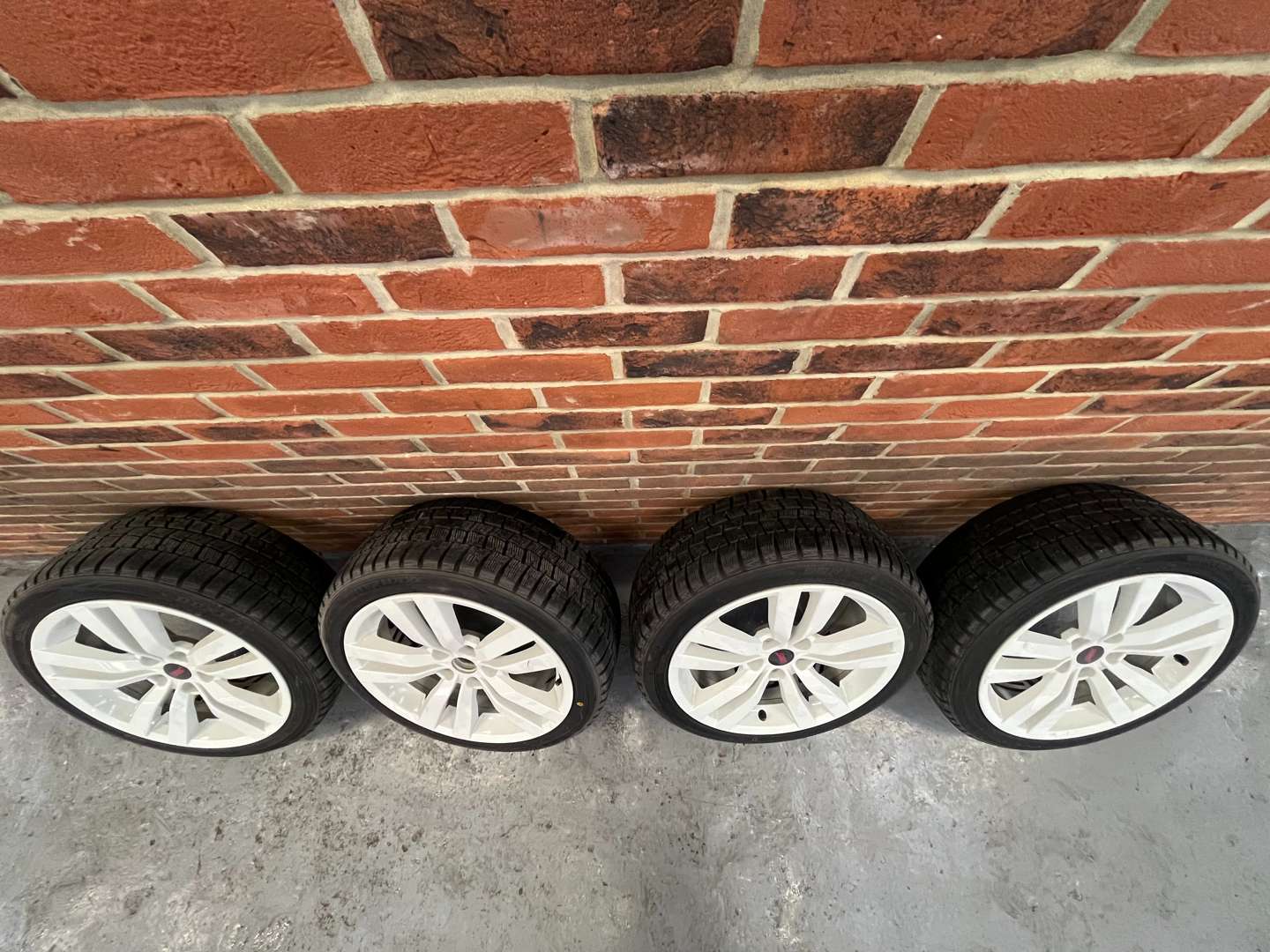 <p>Set of Four White STi Alloy Multi Spoked Wheels</p>