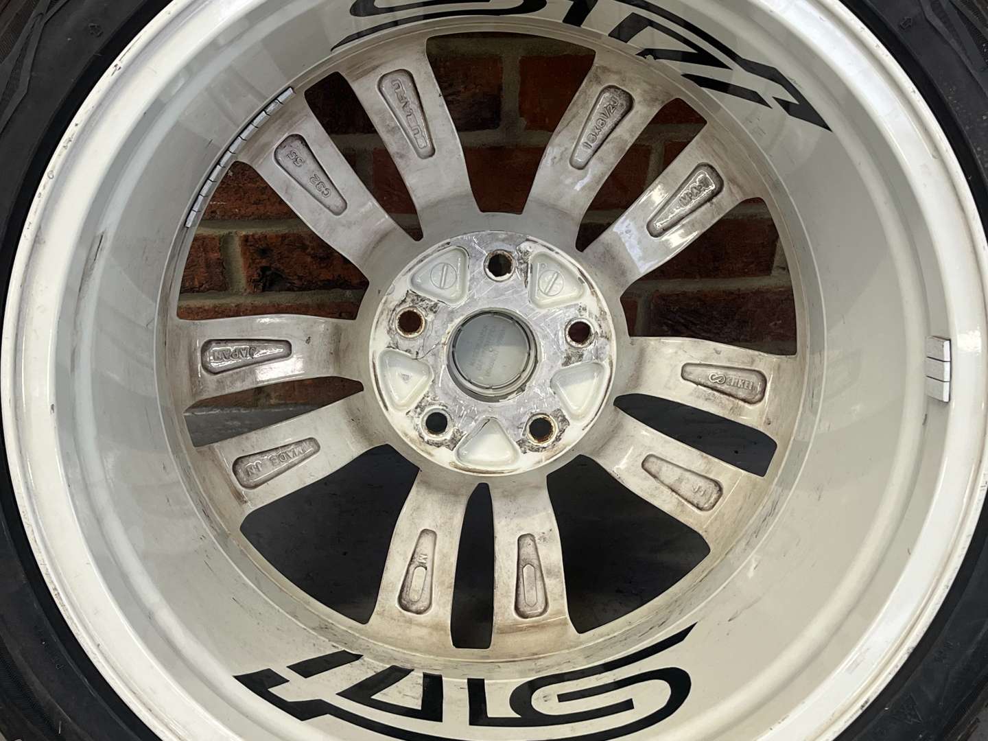 <p>Set of Four White STi Alloy Multi Spoked Wheels</p>