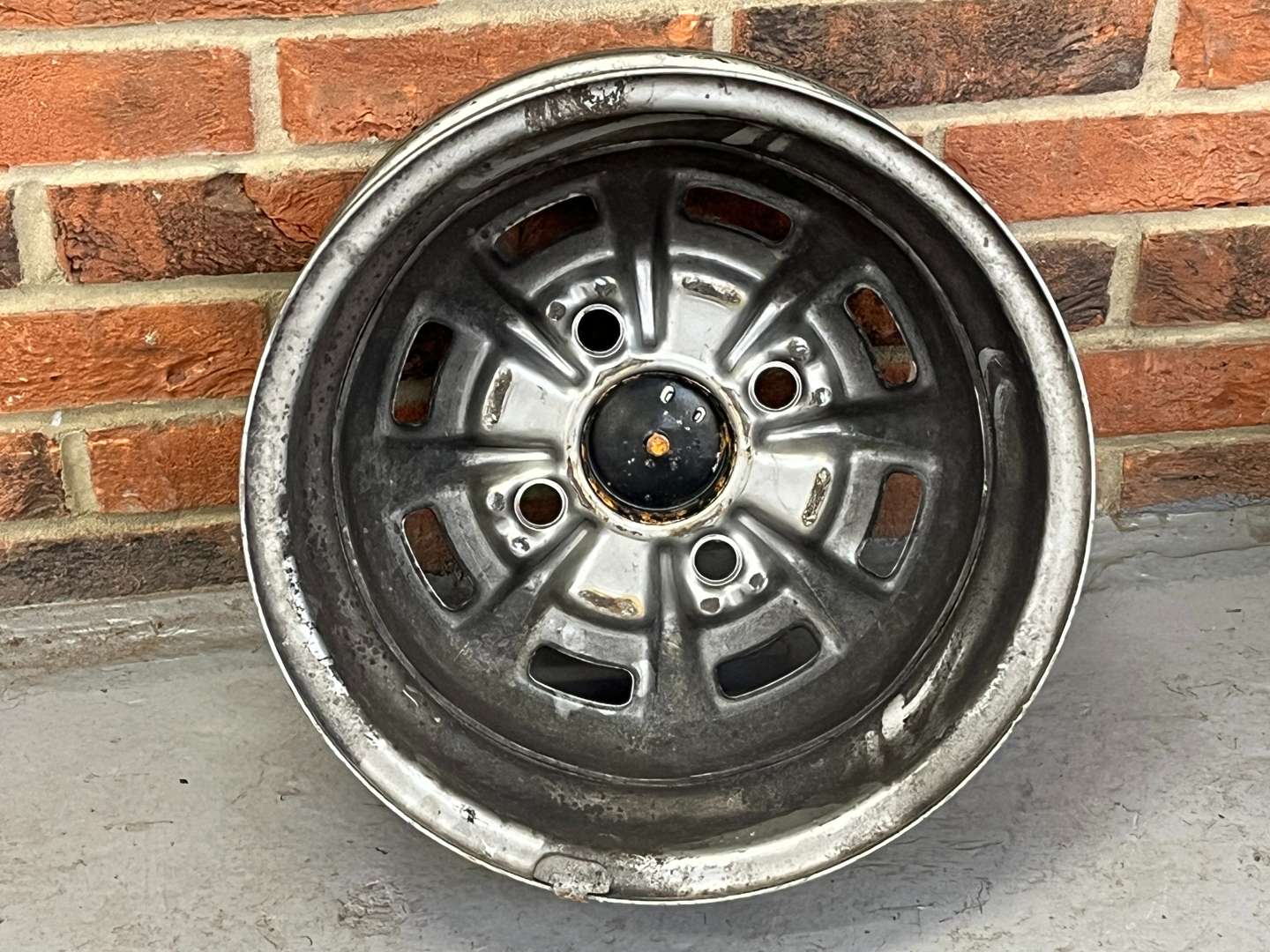 <p>Set of Four Lancia Fulvia Steel Wheels</p>