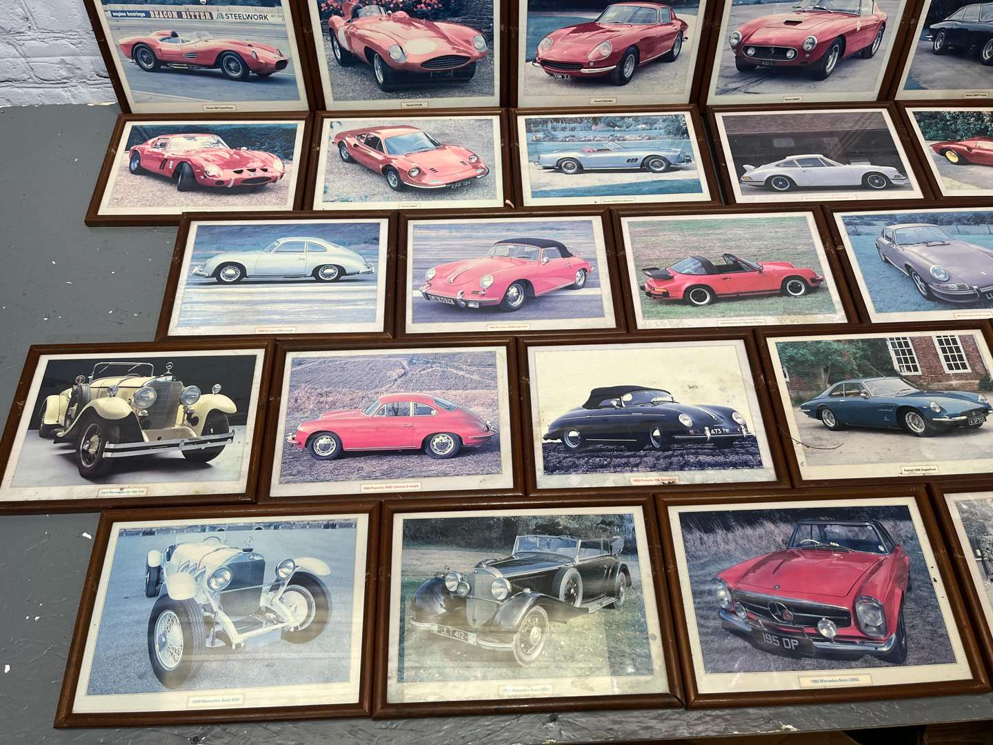 <p>Ferrari, Porsche & Mercedes Framed Prints (23)</p>