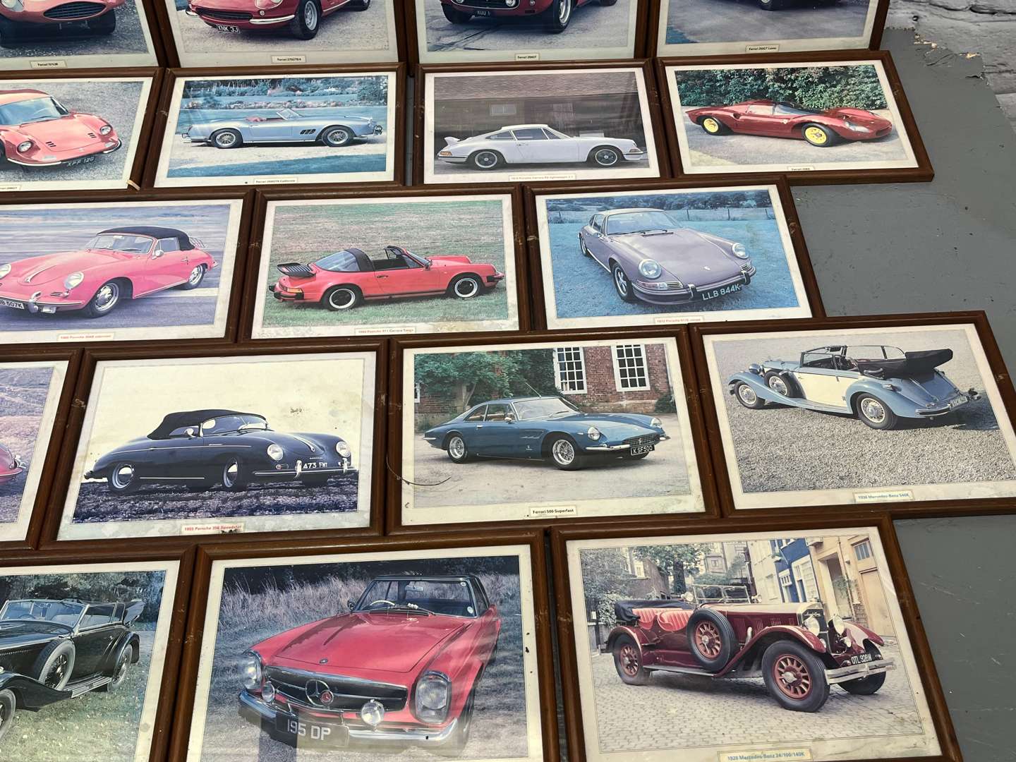 <p>Ferrari, Porsche & Mercedes Framed Prints (23)</p>