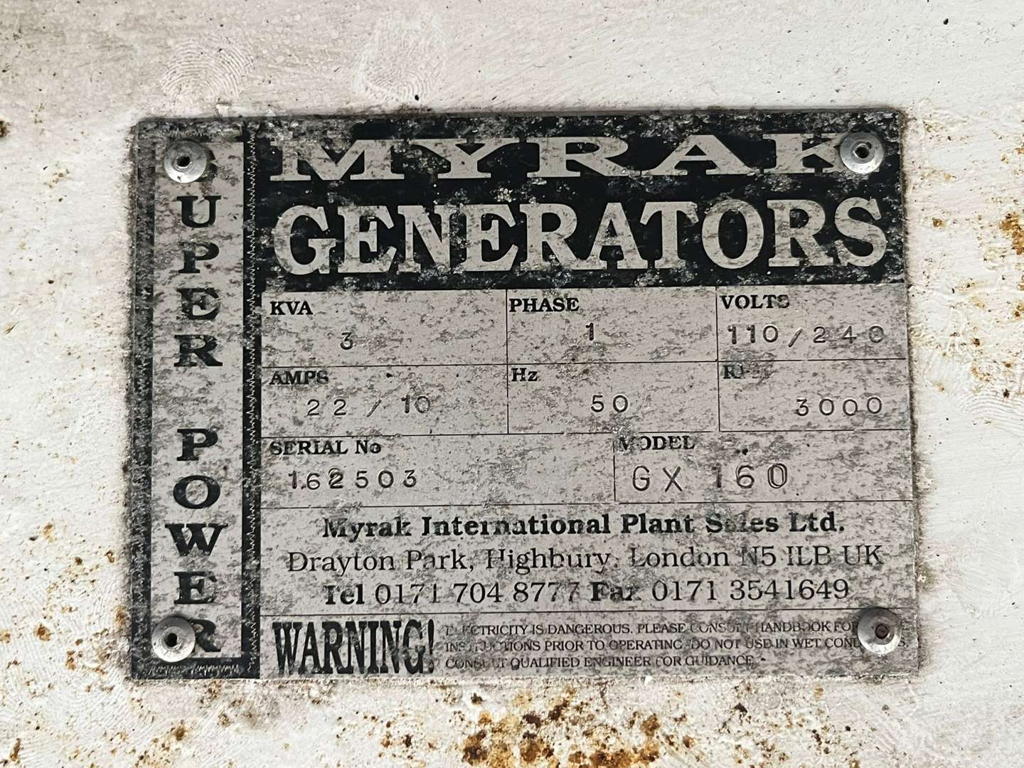 <p>Millennigen 2000 Petrol Generator&nbsp;</p>