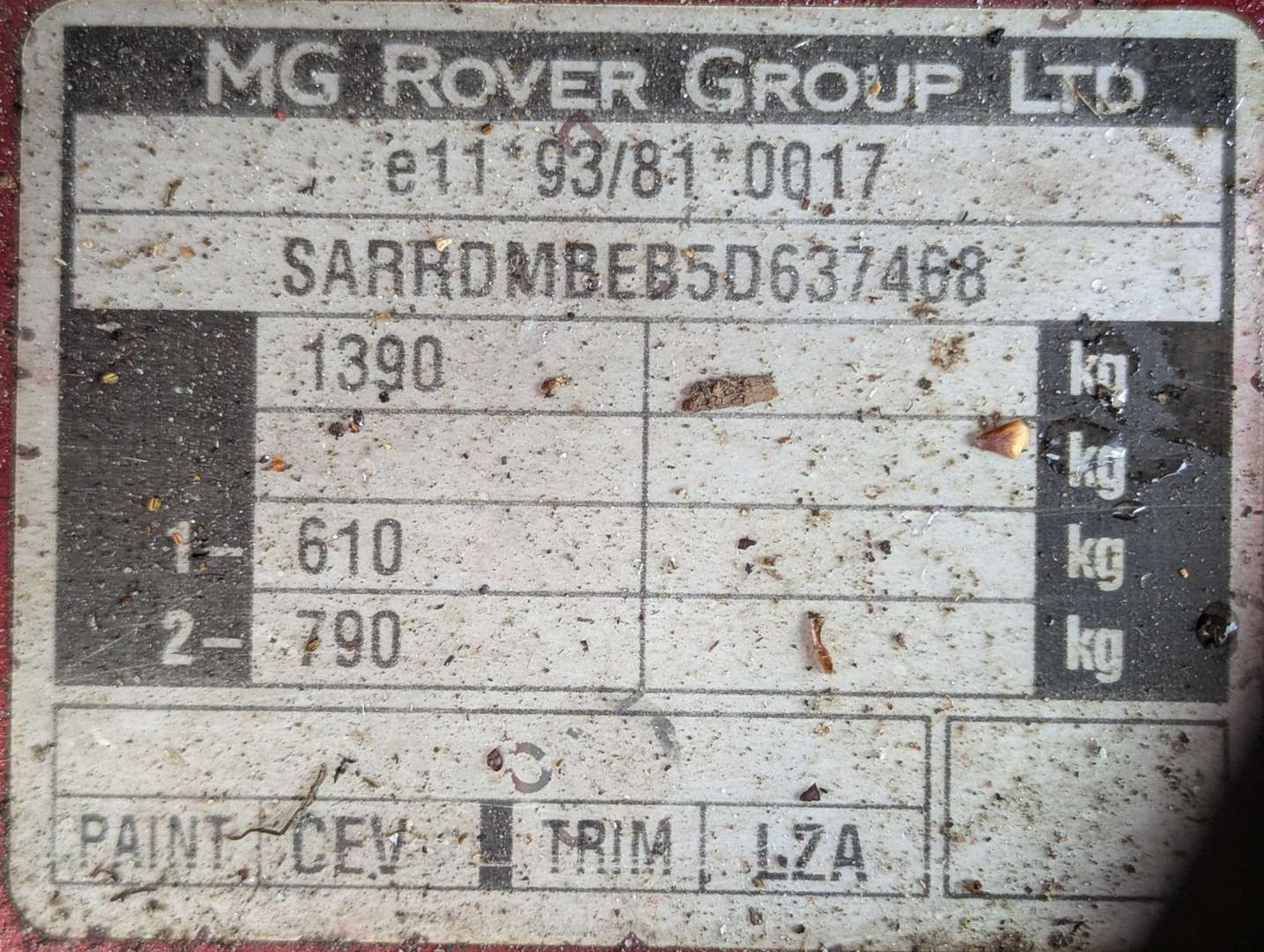 <p>2005 MG TF SPARK 115</p>