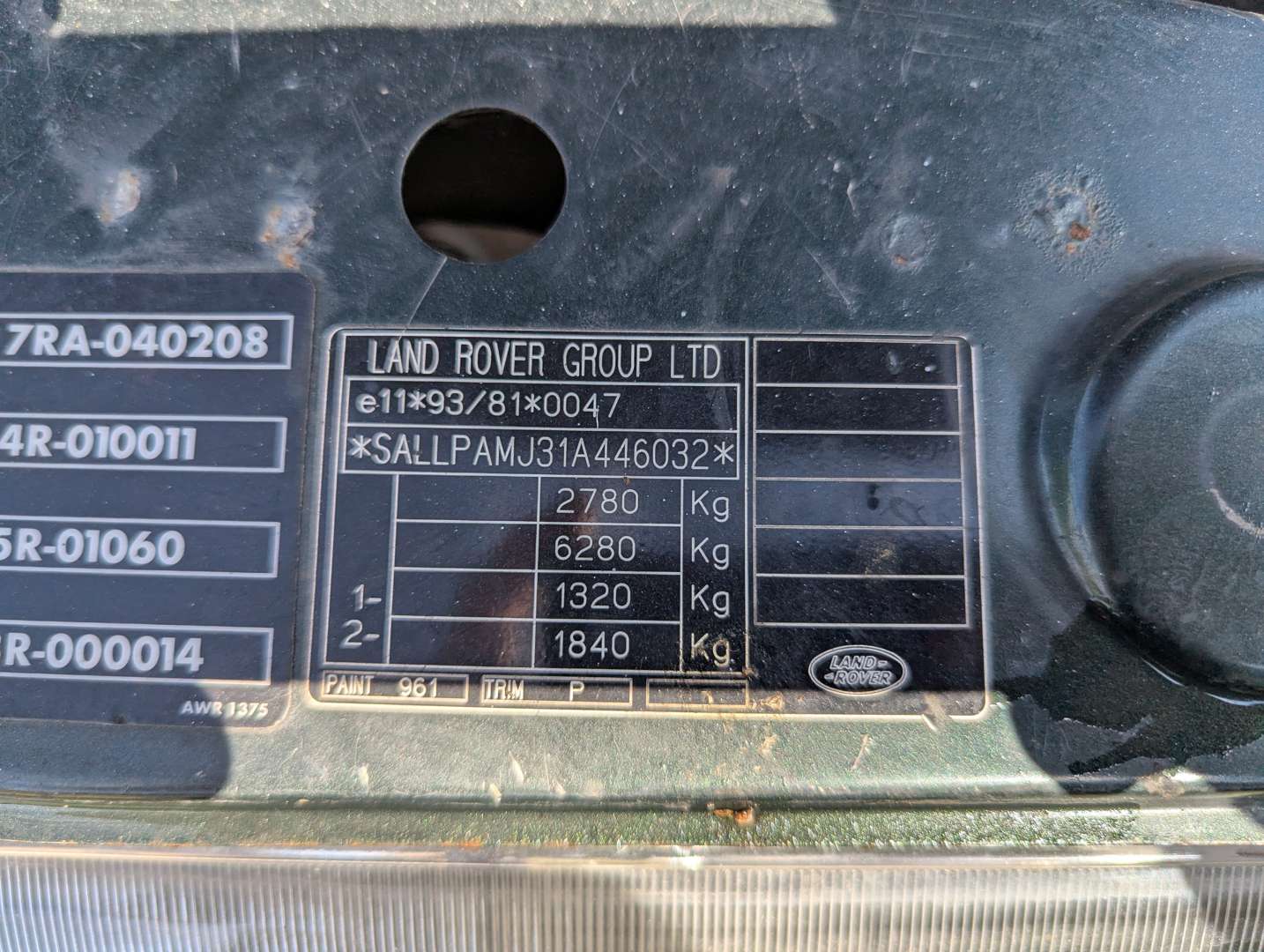 <p>2001 RANGE ROVER VOGUE AUTO</p>