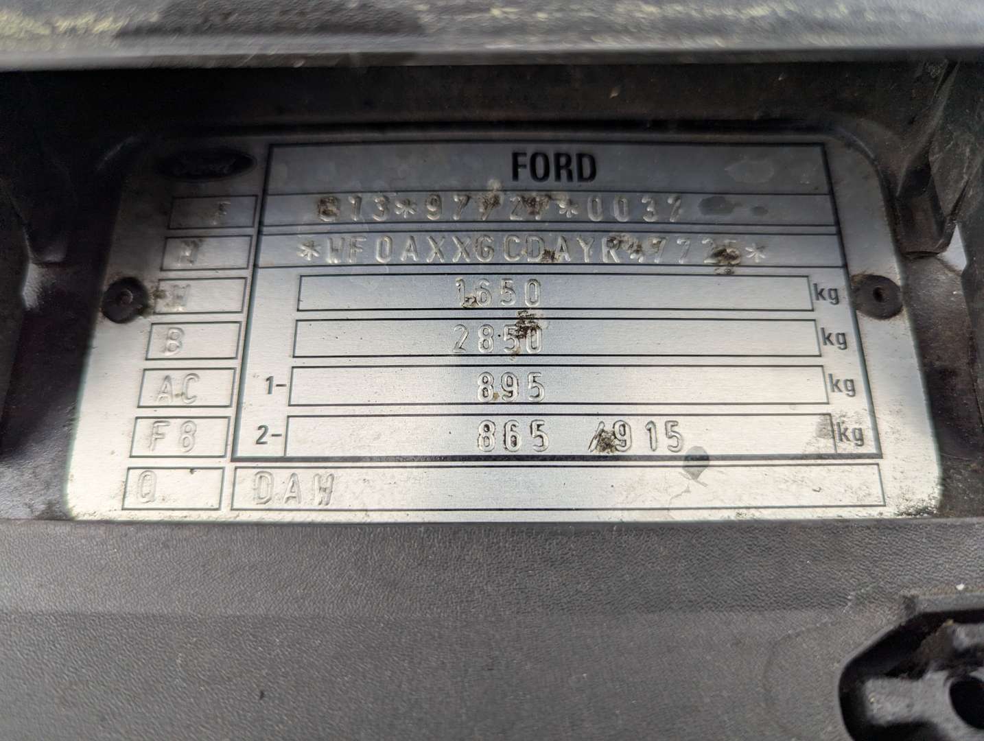 <p>2000 FORD FOCUS ZETEC</p>