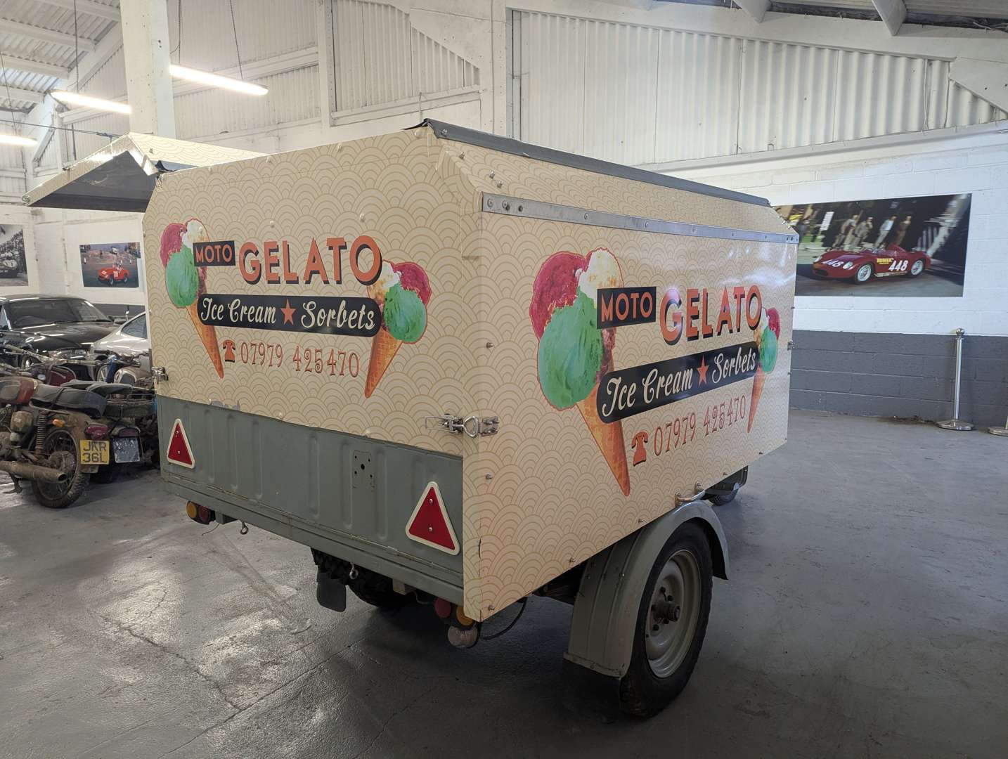 <p>1948 MOTO GUZZI ECOLE ICE CREAM CART</p>