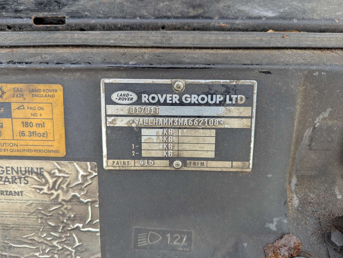 <p>1995 RANGE ROVER VOGUE SE AUTO</p>