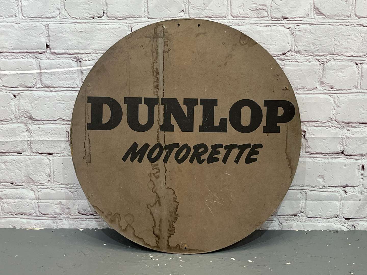 <p>Dunlop Motorette Sign on Board</p>